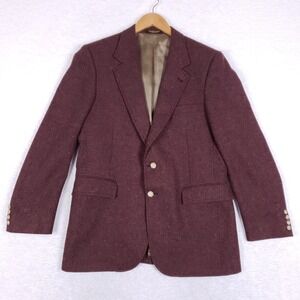 Vintage Austin Hill Burgundy Blazer Sport Coat 42 Regular USA Made